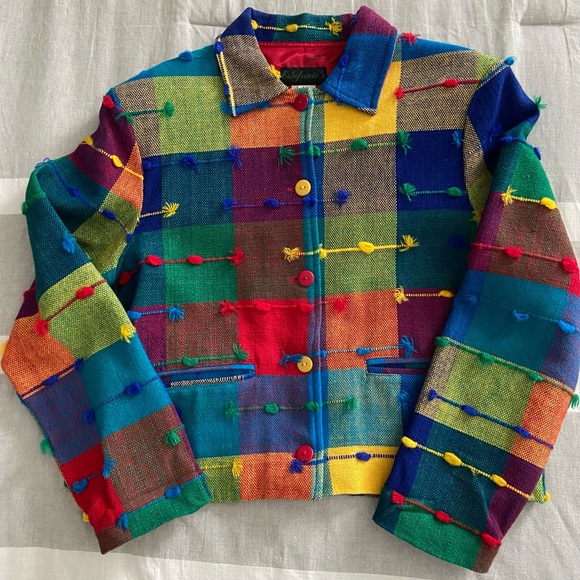 Estefanie Jackets & Blazers - Woman’s Vintage Estefanie’s Multicolored Embroidered LinedJacket